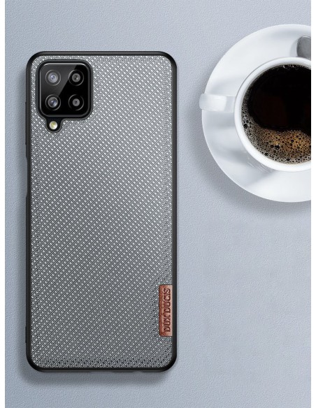 Dux Ducis Fino dėklo dangtelis, padengtas nailono medžiaga, skirtas Samsung Galaxy A12 / Galaxy M12 pilkas Dux Ducis Fino dėklo dangtelis, padengtas nailono medžiaga, skirtas Samsung Galaxy A12 / Galaxy M12 pilkas