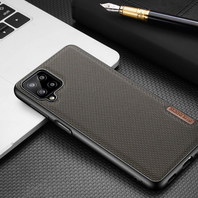 Dux Ducis Fino dėklo dangtelis, padengtas nailono medžiaga, skirtas Samsung Galaxy A12 / Galaxy M12 pilkas