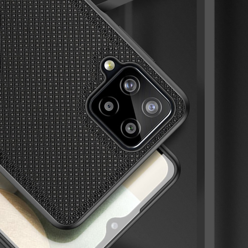 Dux Ducis Fino dėklo dangtelis, padengtas nailono medžiaga, skirtas Samsung Galaxy A12 / Galaxy M12 pilkas