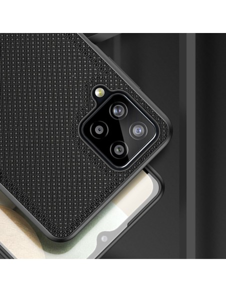 Dux Ducis Fino dėklo dangtelis, padengtas nailono medžiaga, skirtas Samsung Galaxy A12 / Galaxy M12 pilkas Dux Ducis Fino dėklo dangtelis, padengtas nailono medžiaga, skirtas Samsung Galaxy A12 / Galaxy M12 pilkas