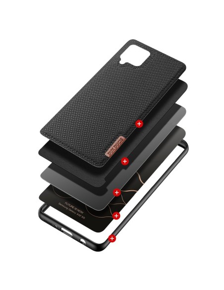 Dux Ducis Fino dėklo dangtelis, padengtas nailono medžiaga, skirtas Samsung Galaxy A42 5G juodas Dux Ducis Fino dėklo dangtelis, padengtas nailono medžiaga, skirtas Samsung Galaxy A42 5G juodas