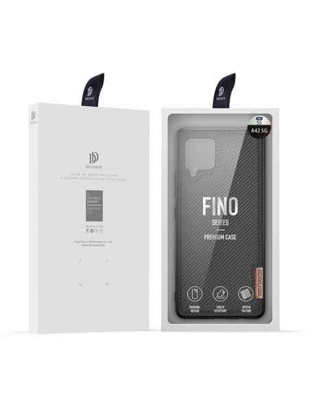 Dux Ducis Fino dėklo dangtelis, padengtas nailono medžiaga, skirtas Samsung Galaxy A42 5G juodas Dux Ducis Fino dėklo dangtelis, padengtas nailono medžiaga, skirtas Samsung Galaxy A42 5G juodas