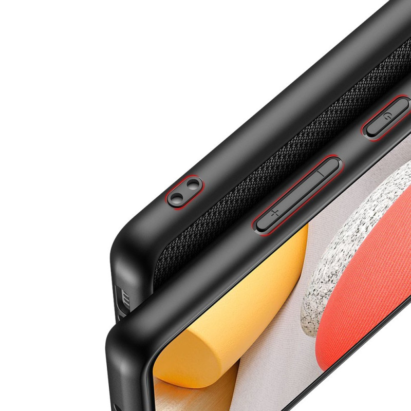 Dux Ducis Fino dėklo dangtelis, padengtas nailono medžiaga, skirtas Samsung Galaxy A42 5G juodas