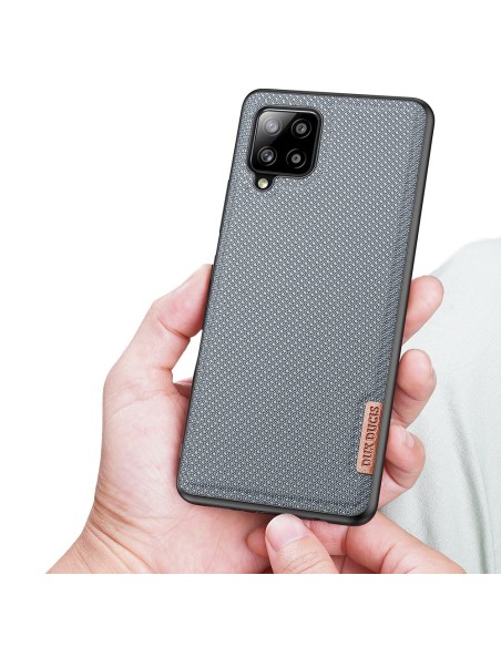 Dux Ducis Fino dėklo dangtelis, padengtas nailono medžiaga, skirtas Samsung Galaxy A42 5G pilkas