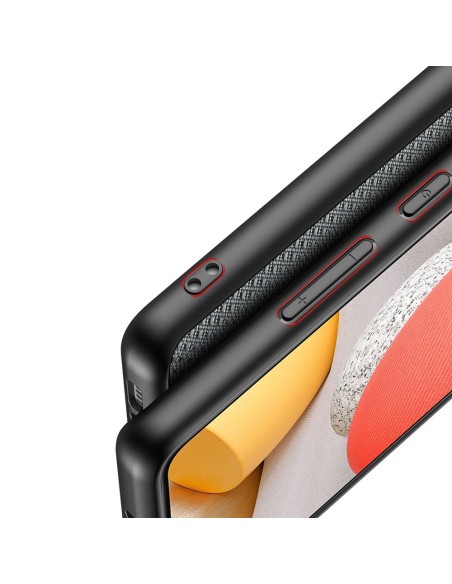 Dux Ducis Fino dėklo dangtelis, padengtas nailono medžiaga, skirtas Samsung Galaxy A42 5G pilkas