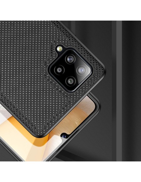 Dux Ducis Fino dėklo dangtelis, padengtas nailono medžiaga, skirtas Samsung Galaxy A42 5G pilkas