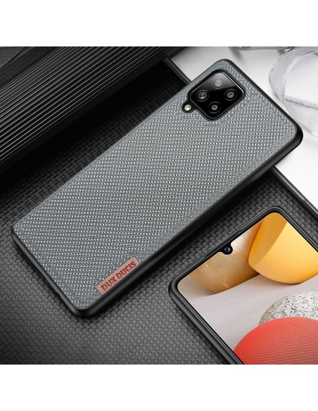Dux Ducis Fino dėklo dangtelis, padengtas nailono medžiaga, skirtas Samsung Galaxy A42 5G pilkas
