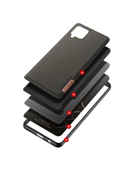 Dux Ducis Fino dėklo dangtelis, padengtas nailono medžiaga, skirtas Samsung Galaxy A42 5G žaliai Dux Ducis Fino dėklo dangtelis, padengtas nailono medžiaga, skirtas Samsung Galaxy A42 5G žaliai