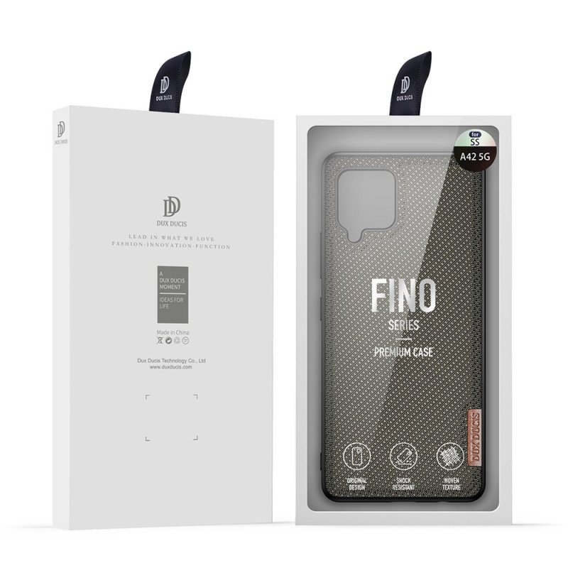 Dux Ducis Fino dėklo dangtelis, padengtas nailono medžiaga, skirtas Samsung Galaxy A42 5G žaliai