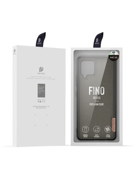 Dux Ducis Fino dėklo dangtelis, padengtas nailono medžiaga, skirtas Samsung Galaxy A42 5G žaliai Dux Ducis Fino dėklo dangtelis, padengtas nailono medžiaga, skirtas Samsung Galaxy A42 5G žaliai