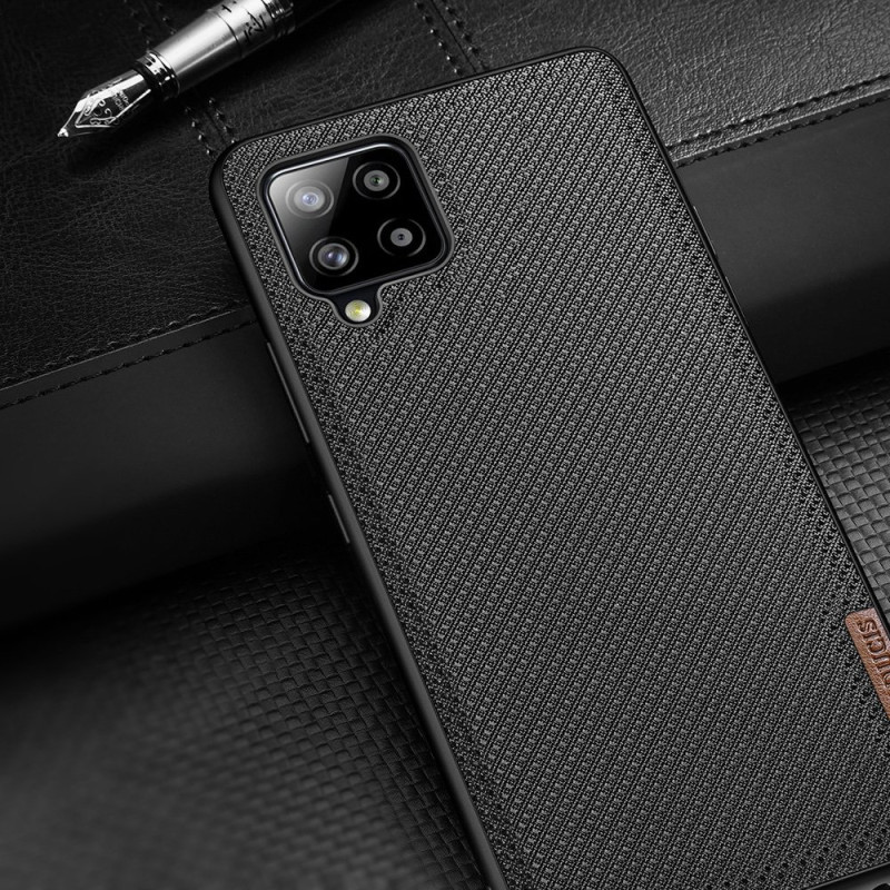 Dux Ducis Fino dėklo dangtelis, padengtas nailono medžiaga, skirtas Samsung Galaxy A42 5G žaliai