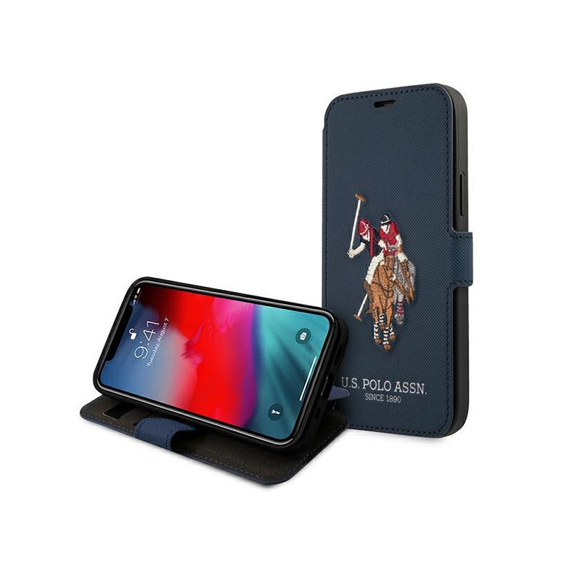 JAV Polo Assn byla Siuvinėjimo kolekcija iPhone 12 / iPhone 12 Pro – tamsiai mėlyna