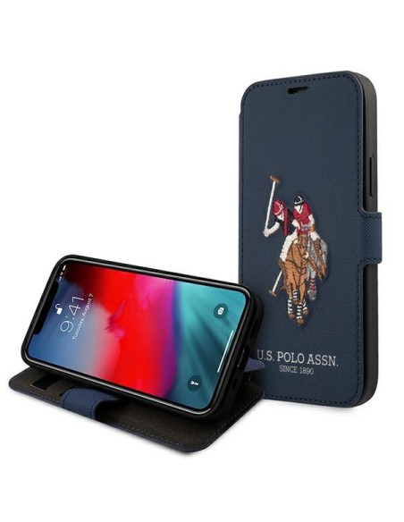 JAV Polo Assn byla Siuvinėjimo kolekcija iPhone 12 / iPhone 12 Pro – tamsiai mėlyna