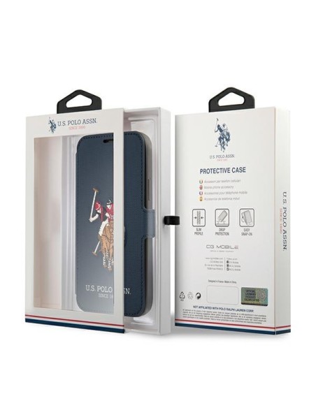 JAV Polo Assn byla Siuvinėjimo kolekcija iPhone 12 / iPhone 12 Pro – tamsiai mėlyna