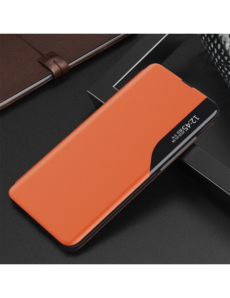 Eco Leather View Case elegantiškas dėklas su atvartu ir stovo funkcija, skirta Samsung Galaxy S21+ 5G (S21 Plus 5G) oran... Eco Leather View Case elegantiškas dėklas su atvartu ir stovo funkcija, skirta Samsung Galaxy S21+ 5G (S21 Plus 5G) oran...