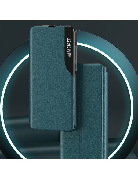Eco Leather View Case elegantiškas dėklas su atvartu ir stovo funkcija, skirta Xiaomi Poco M3 / Xiaomi Redmi 9T juodai