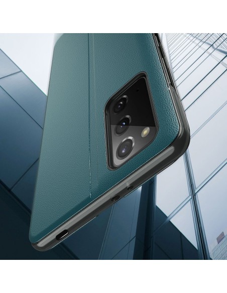 Eco Leather View Case elegantiškas dėklas su atvartu ir stovo funkcija, skirta Xiaomi Poco M3 / Xiaomi Redmi 9T juodai