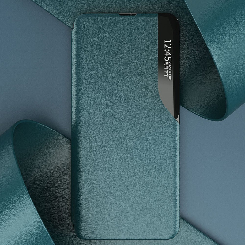Eco Leather View Case elegantiškas dėklas su atvartu ir stovo funkcija, skirta Xiaomi Poco M3 / Xiaomi Redmi 9T juodai