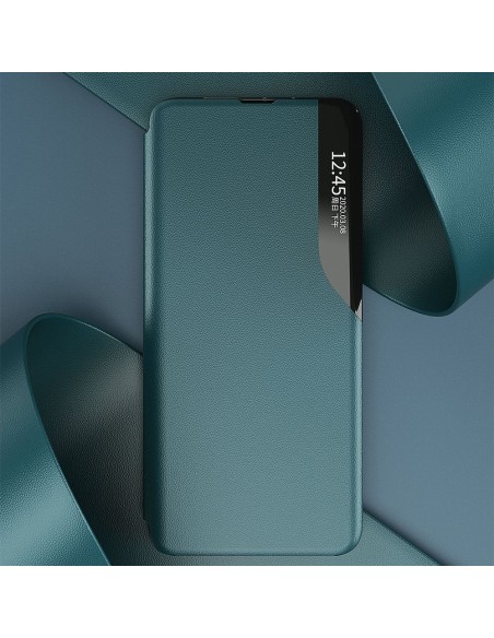 Eco Leather View Case elegantiškas dėklas su atvartu ir stovo funkcija, skirta Xiaomi Poco M3 / Xiaomi Redmi 9T juodai