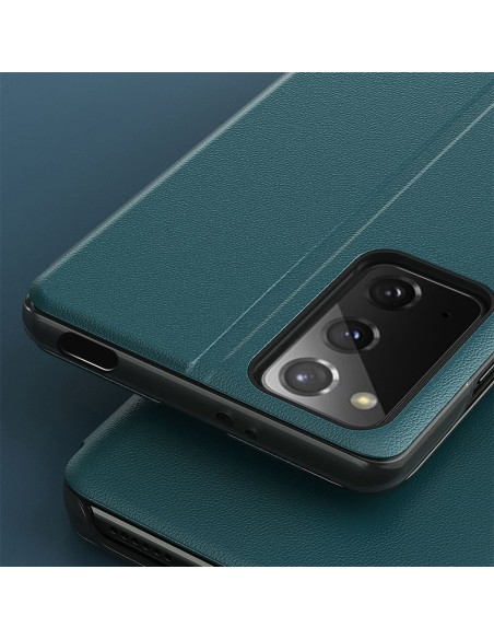 Eco Leather View Case elegantiškas dėklas su atvartu ir stovo funkcija, skirta Xiaomi Poco M3 / Xiaomi Redmi 9T juodai