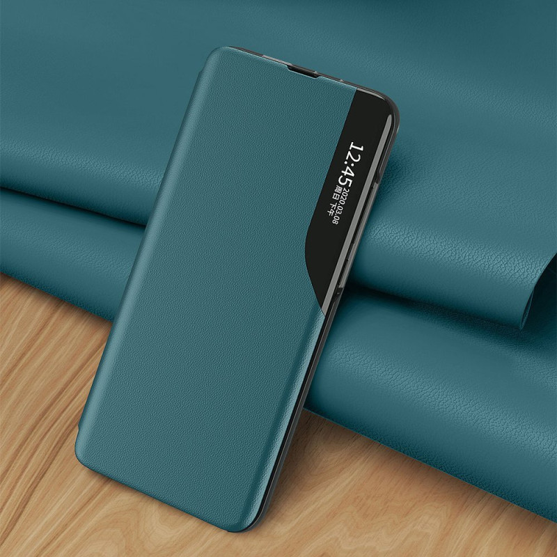 Eco Leather View Case elegantiškas dėklas su atvartu ir stovo funkcija, skirta Xiaomi Poco M3 / Xiaomi Redmi 9T juodai