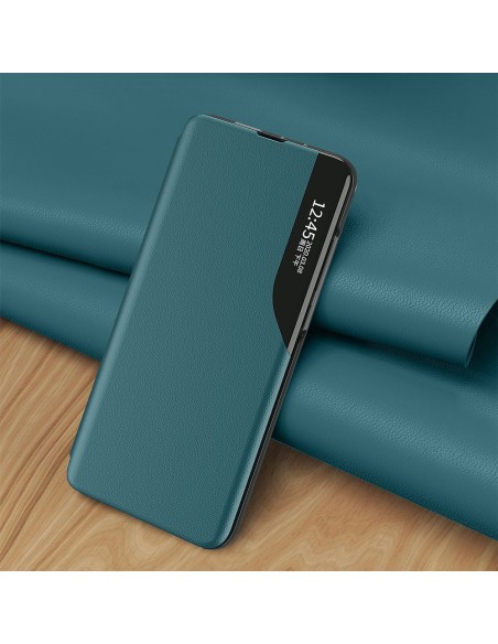 Eco Leather View Case elegantiškas dėklas su atvartu ir stovo funkcija, skirta Xiaomi Poco M3 / Xiaomi Redmi 9T juodai