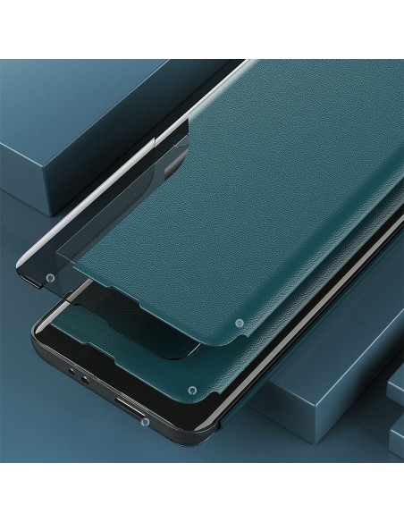 Eco Leather View Case elegantiškas dėklas su atvartu ir stovo funkcija, skirta Xiaomi Poco M3 / Xiaomi Redmi 9T juodai