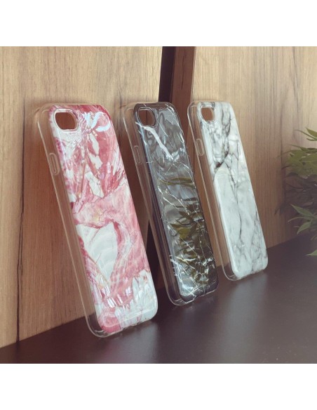 Wozinsky Marble Gel Case Cover Marble Xiaomi Redmi 10X 4G / Xiaomi Redmi Note 9 baltas
