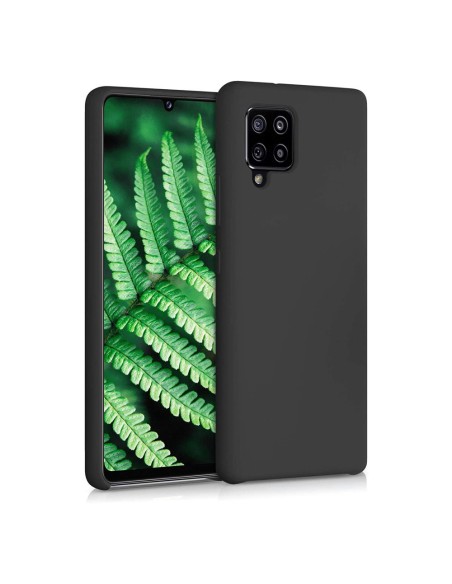 Silicone Case lankstus silikoninis dėklo dangtelis, skirtas Samsung Galaxy A42 5G juodas