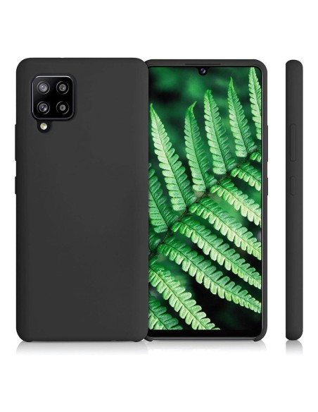 Silicone Case lankstus silikoninis dėklo dangtelis, skirtas Samsung Galaxy A42 5G juodas
