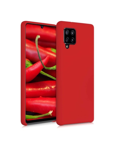 Silicone Case lankstus silikoninis dėklo dangtelis, skirtas Samsung Galaxy A42 5G raudonas