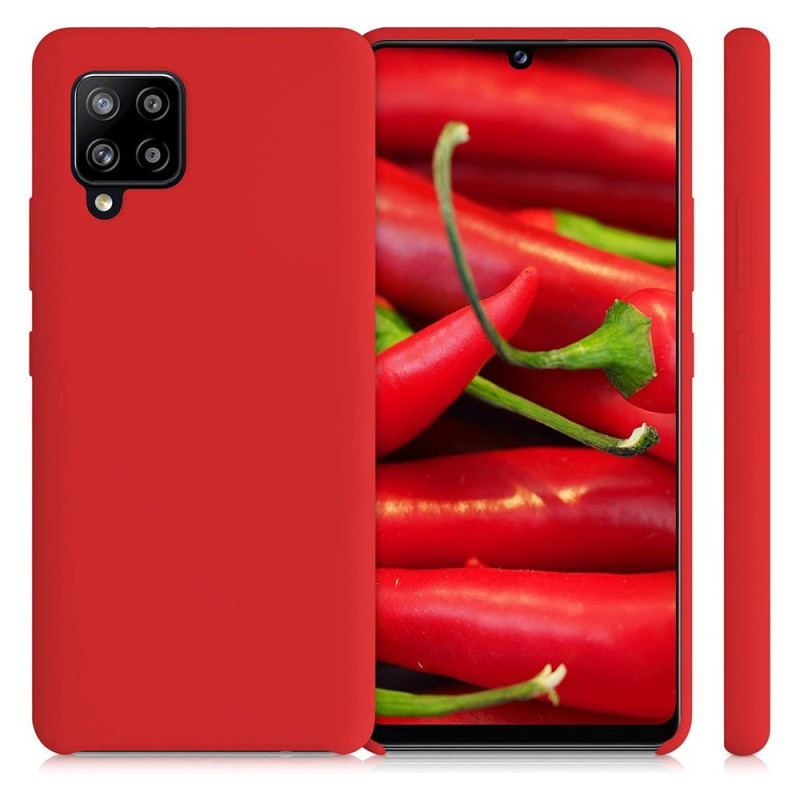 Silicone Case lankstus silikoninis dėklo dangtelis, skirtas Samsung Galaxy A42 5G raudonas