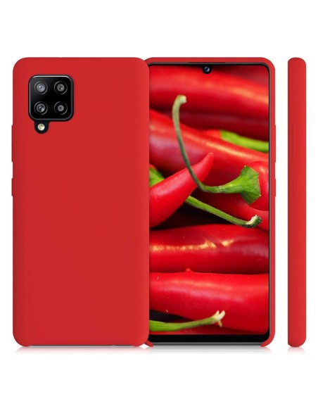 Silicone Case lankstus silikoninis dėklo dangtelis, skirtas Samsung Galaxy A42 5G raudonas