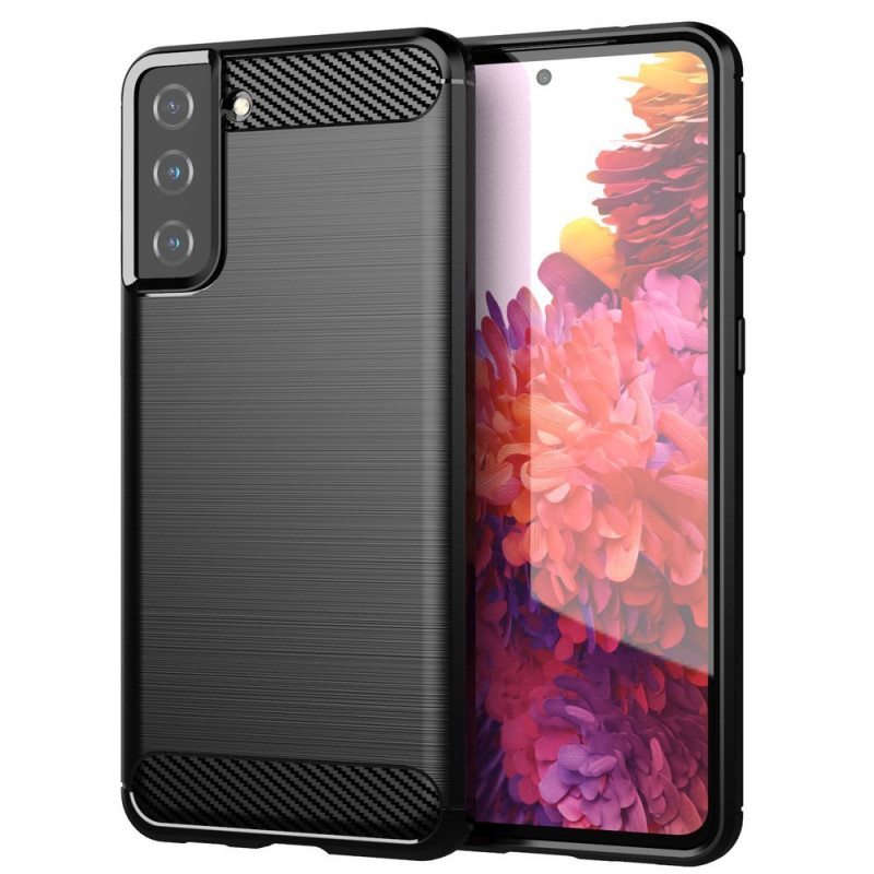 Carbon Case lankstus dangtelis Samsung Galaxy S21+ 5G (S21 Plus 5G) juodas