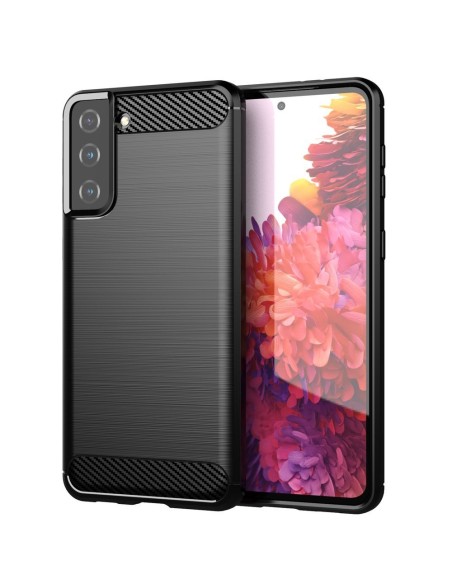 Carbon Case lankstus dangtelis Samsung Galaxy S21+ 5G (S21 Plus 5G) juodas Carbon Case lankstus dangtelis Samsung Galaxy S21+ 5G (S21 Plus 5G) juodas