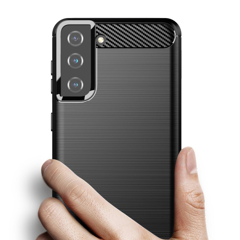 Carbon Case lankstus dangtelis Samsung Galaxy S21+ 5G (S21 Plus 5G) juodas