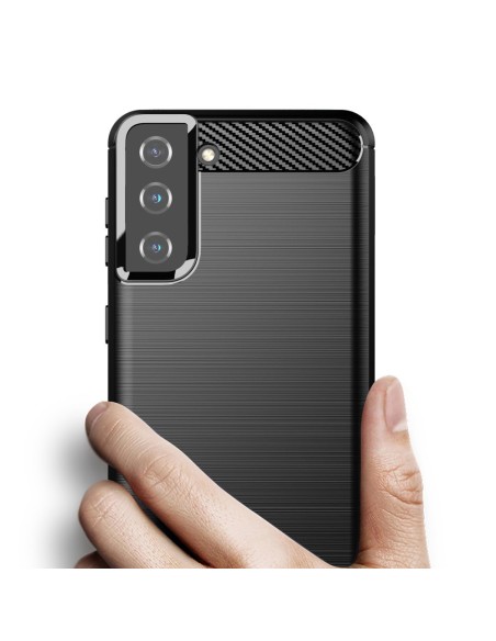Carbon Case lankstus dangtelis Samsung Galaxy S21+ 5G (S21 Plus 5G) juodas Carbon Case lankstus dangtelis Samsung Galaxy S21+ 5G (S21 Plus 5G) juodas