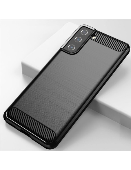 Carbon Case lankstus dangtelis Samsung Galaxy S21+ 5G (S21 Plus 5G) juodas Carbon Case lankstus dangtelis Samsung Galaxy S21+ 5G (S21 Plus 5G) juodas