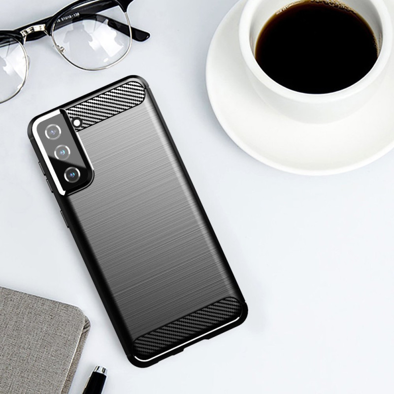 Carbon Case lankstus dangtelis Samsung Galaxy S21+ 5G (S21 Plus 5G) juodas