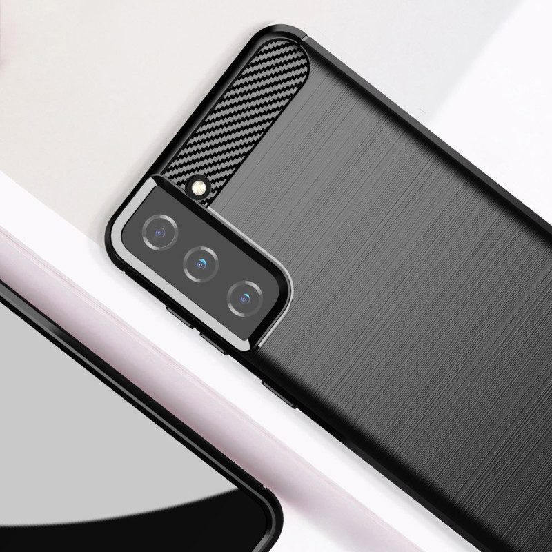 Carbon Case lankstus dangtelis Samsung Galaxy S21+ 5G (S21 Plus 5G) juodas