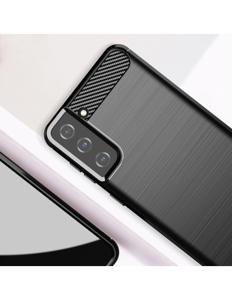 Carbon Case lankstus dangtelis Samsung Galaxy S21+ 5G (S21 Plus 5G) juodas Carbon Case lankstus dangtelis Samsung Galaxy S21+ 5G (S21 Plus 5G) juodas