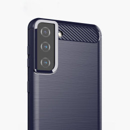 Carbon Case lankstus dangtelis, skirtas Samsung Galaxy S21+ 5G (S21 Plus 5G) mėlynas