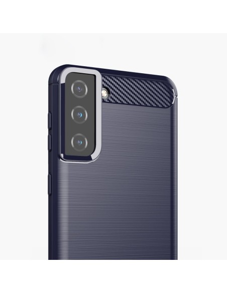 Carbon Case lankstus dangtelis, skirtas Samsung Galaxy S21+ 5G (S21 Plus 5G) mėlynas