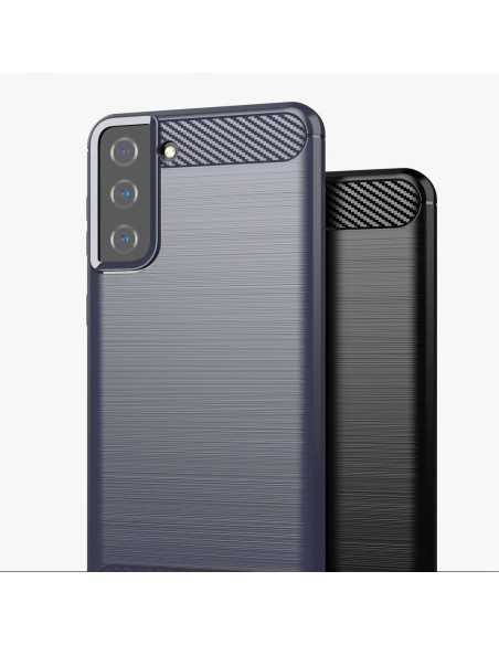 Carbon Case lankstus dangtelis, skirtas Samsung Galaxy S21+ 5G (S21 Plus 5G) mėlynas