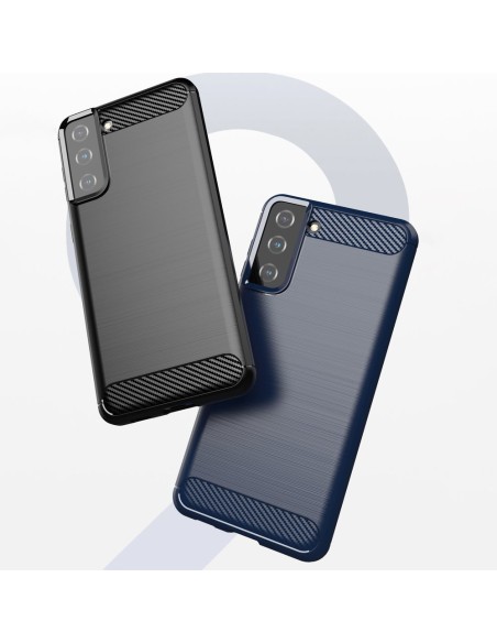 Carbon Case lankstus dangtelis, skirtas Samsung Galaxy S21+ 5G (S21 Plus 5G) mėlynas