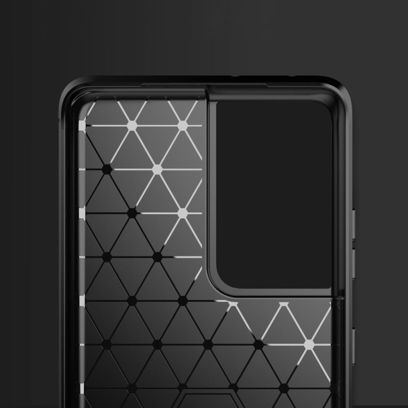 Carbon Case lankstus dangtelis Samsung Galaxy S21 Ultra 5G juodas