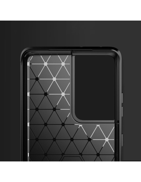 Carbon Case lankstus dangtelis Samsung Galaxy S21 Ultra 5G juodas Carbon Case lankstus dangtelis Samsung Galaxy S21 Ultra 5G juodas
