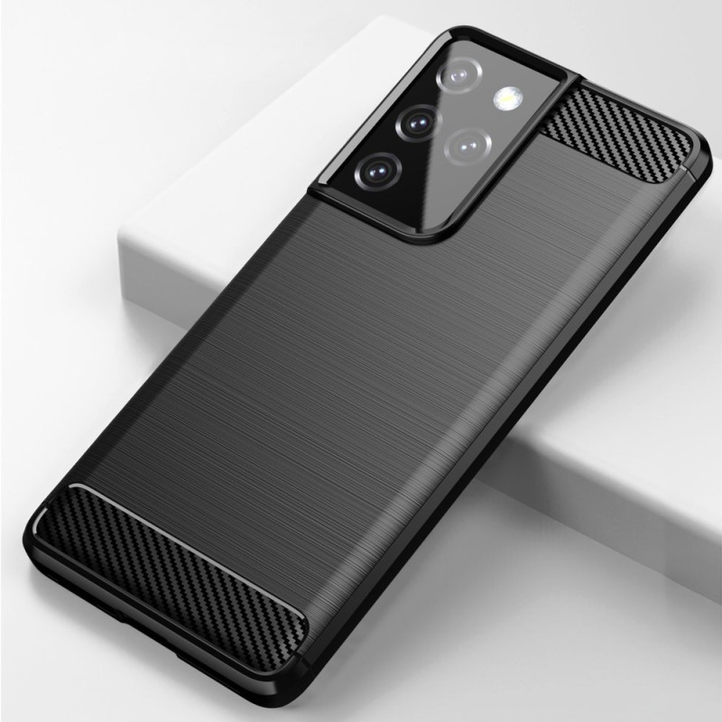 Carbon Case lankstus dangtelis Samsung Galaxy S21 Ultra 5G juodas