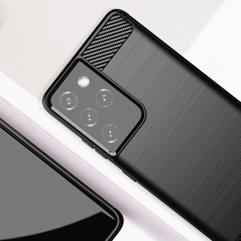 Carbon Case lankstus dangtelis Samsung Galaxy S21 Ultra 5G juodas