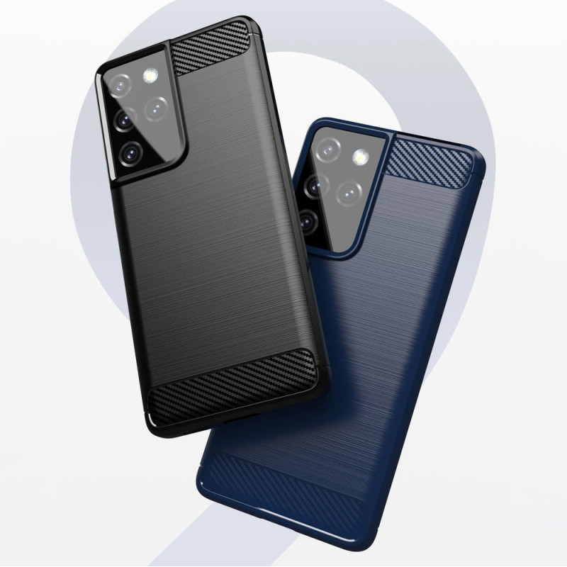 Carbon Case lankstus dangtelis Samsung Galaxy S21 Ultra 5G juodas